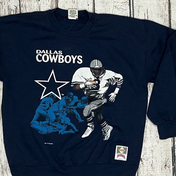 Dallas Cowboys NFL Football Vintage 1990s Nutmeg Mills Crewneck Sweatshirt - Picture 2 of 6